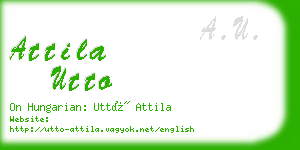 attila utto business card